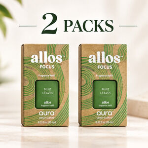 Pura Allos Focus Mint Leaves Fragrance Refill 2 Pack Smart Scent 0.33oz